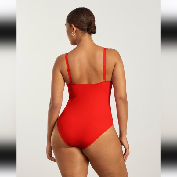Everlane V-Neck One-Piece Red - Large NWT - Picture 2 of 5